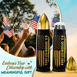 TSIMPLE US Citizenship Gifts - American Citizenship Est 2024 Christmas, Birthday, Congratulation Gifts For Men, Women, Best Friend, Foreigner - 17 oz New American Tumbler For Men