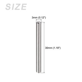 METALLIXITY Dowel Pin (3mmx30mm) 50Pcs, 304 Stainless Steel Shelf Support Pegs Pin Fastener Elements - for Metal Devices, Furniture Installation, Industrial, DIY