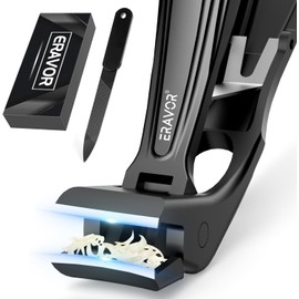 Nagelknipser für Senioren & Erwachsene – Ergonomische Großzehenzange mit Weitöffnung, Edelstahlklinge & Nagelauffang