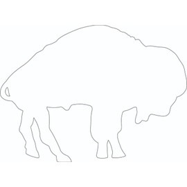 Standing Buffalo White Full Size Football Helmet Decals