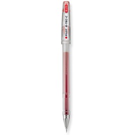 PILOT G-Tec-C Gel Ink Rolling Ball Pens, Hyper Fine Point (0.25mm), Red Ink, 12-Pack (35487)