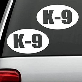 2-Count K-9 Oval Decal M1102 Sticker