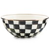 MACKENZIE-CHILDS Enamel Everyday Bowl, Serving Bowl for Entertaining, Medium, Black-and-White