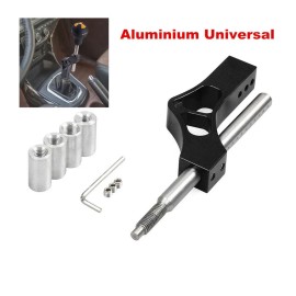 Car Gear Shift Knob Extender Shifter Extension Stainless Steel Adjustable Black