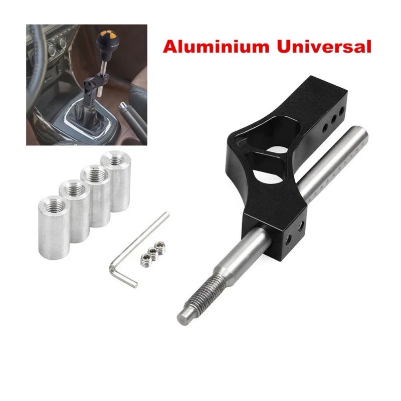 Car Gear Shift Knob Extender Shifter Extension Stainless Steel Adjustable