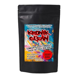 Kronik Clean #1 Powder Cleaner for Glass, Metal, Silicone & Borosilicate – Concentrated Formula for Pipes and Accessories, 8 oz 40+ Uses – Powerful Eco-Friendly Cleaning Solution (Cherry Bomb)