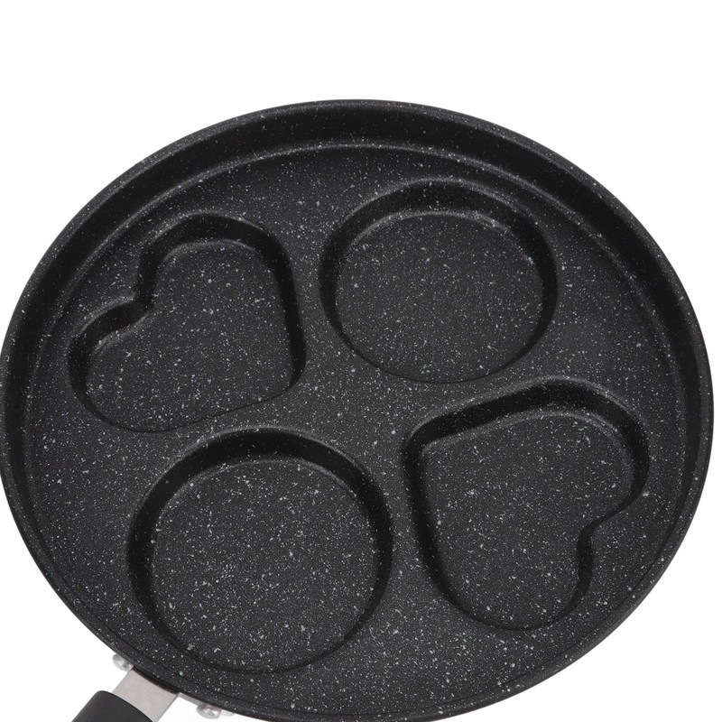 Egg Frying Pan 4 Cups Stick Proof Even Heating Iron