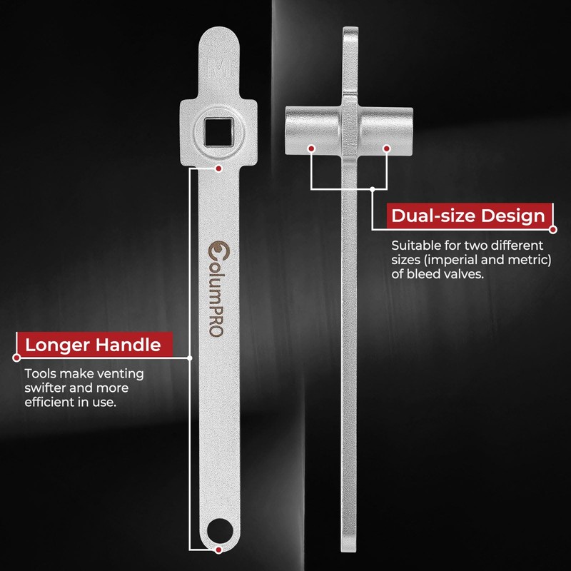 ColumPRO Set of 2 bleed keys, stainless steel material, electrolytically