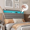 GAOMON Full Bed Frame with Charging Station, LED Light Full
