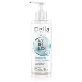 Delia Cosmetics Clean Skin Moisturising Face Wash for All Skin Types - Cleanses, Moisturises, Smoothes - Vitamin C, Sweet Almond Oil - 200ml