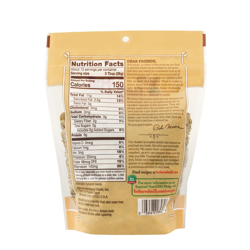 Bob's Red Mill Organic Pumpkin Seeds, 12oz (Pack of 1)