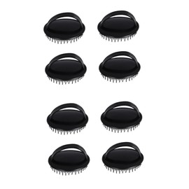 Gatuida 2sets Scalp Massager Shampoo Brush Ergonomic Plastic Hair Care Tool for Shower Bath Gentle Massage for Healthy Scalp Hair Growth Black 4pcs*2