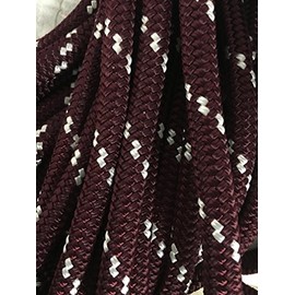 Yacht Braid Polyester Rope 9/16 inch, Burgundy (50)