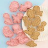 Pofflujent Dinosaur Cookie Cutters With Plunger Stampers Set 8 Piece