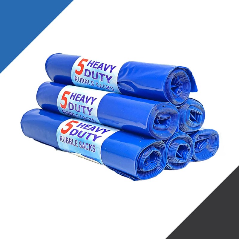 HOMESmith Large Heavy Duty Rubble Blue Sacks Builders and DIY