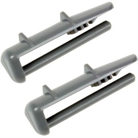 Aspares Rear Runner Rail Cap Clip for BEKO DE2542FS DE2542FW Dishwasher Basket and Cutlery Tray Clip Stopper (Set of 2 Pieces)