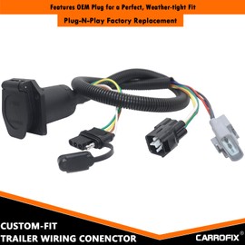 CARROFIX Multi-Tow 7-Way RV Blade and 4 Pin Flat Vehicle Trailer Connector Wiring Harness Kit Fits for 2003-2006 Toyota Tundra with Factory Tow Package