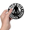 Bigfoot Research Team Black Round Stickers 2 Pack