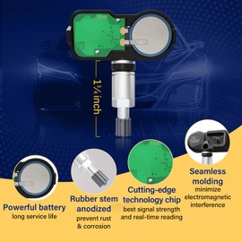 4Pcs 4260748010 PMV-C015 Replacement Tire Pressure Sensor TPMS Fit for Lexus Gx460 2016-2017/Rx350 2015-2018/Rx450h 2015-2018 / for Toyota Avalon 2016-2018/Camry 2015-2018/Tacoma 2016-2017