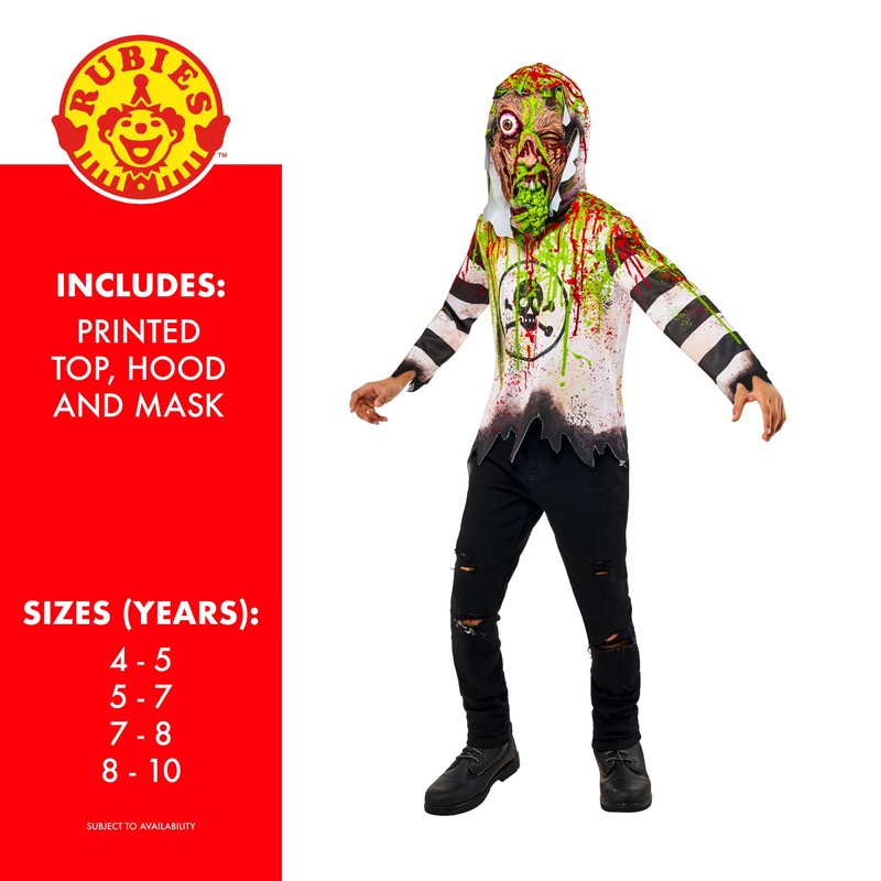 Rubie's 1000228L000 Toxic Kids Fancy Dress, Boys, Multicolour, 8-10 Years