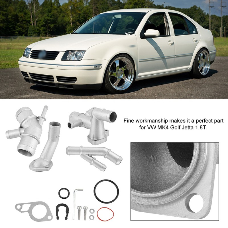 Cast Aluminum Thermostat Housing Water Pipe CNC for MK4 1.8T