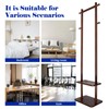 GZQXHOME Solid Wood Coat Rack Freestanding,Clothing Tree Racks with 2-layer