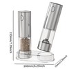 Edleikoke Electric Salt and Pepper Grinder Set,One-handed Automatic Operation, white