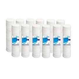 IPW Industries Inc. 12-Pack 5 Micron Under Sink Sediment Water Filter - 10" x 2.5" String Wound Water Filter - Compatible with OmniFilter RS5-SS
