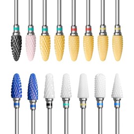 15pcs Nail Drill Bits Set, Drill Bits for Nails,Ceramic Nail Drill Bits Set, 3/32” Ceramic Nail Bits for Nail Drill,Cuticle Remover Bits for Acrylic Gel Dip Powder Manicure Pedicure Nail File Machine