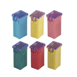 Gebildet 6pcs 12V-24V Car Fuse High Profile in Box Shape, Assorted for Trucks, Cars and SUVs, Boats (20A/25A/30A/40A/50A/60A)