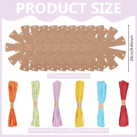 FREEBLOSS 9 Set Woven Basket Kit Woven Easter Basket Kit DIY Woven Basket Set Wicker Basket Kit for Beginners Basket Making Kit with Basket Weaving Supplies Basket Weaving Kits