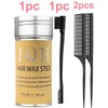 IQH Hair Wax Stick 75g with Edge Brush and 2