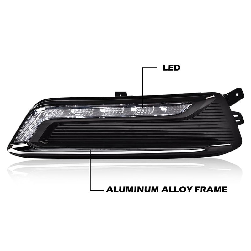 G-PLUS LED DRL Fog Lights Compatible With Chevy Impala LTZ