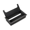 Emuca - Cable organizers for table, rectangular, 160x80mm, recessed, Aluminium,
