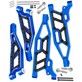 RCMYou Suspension A Arms Front Upper & Front Lower Upgrades Part for 1/8 Arrma Kraton 6S BLX,Outcast 6S BLX,Talion 6S BLX,Notorious 6S BLX,Aluminum Suspension A-Arm w/Pivot Balls Hops up,Navy Blue