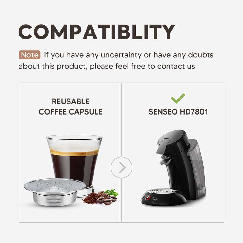 Reusable Coffee Pods Stainless Steel Refillable Capsule Fine Mesh Detachable