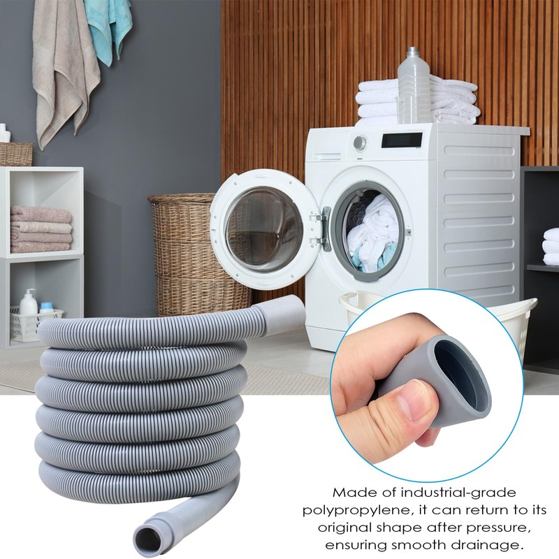 Rseuphiee 3 Metre Washing Machine Hose, Drain Hose Extension, Universal