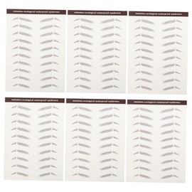 Beavorty Eyebrow Stickers 6pcs False Brows Natural Hair-like Brow Stencil Makeup for Women
