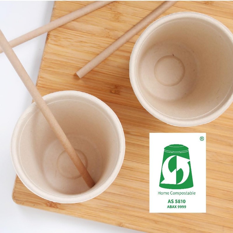 White Magic Eco Basics Biodegradable Sugar Cane Cup, 260 ml