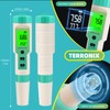 Hydrogen Water Tester, 4-in-1 pH H2 ORP Temp Meter, High