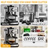 Coffee Bar Accessories Organizer - Countertop Coffee Station with Drawer,