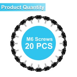 Threaded Thumb Screw, M6 Screws - 20 Pieces M6 12mm Snail Round Handle Bolts Flat Head Screw Thumb Screw Handle Mounting Thumb Screw Clamping Knobs Tension Screw for Machine