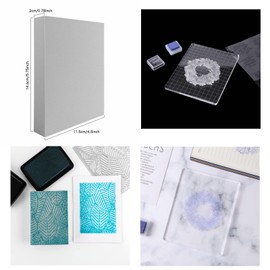 2 Pieces Stamp Foam with 1 Stamp Block Set Scrapbooking Reusable Malleable Foam Blocks for DIY Scrapbooking Tool Craft Embossing Card Making Soft Heat Stamp