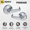HISAFE Heavy Duty Commercial Passage Door Lever, Satin Chrome Finished