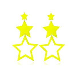 Neon Dress Earrings for Women 80s 90s Retro Party Outfit Rave Costume Glow Accessories Nightclub Fashion