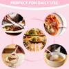 150 Pack Clear Pink Disposable Plastic Silverware Heavy Duty, Plastic