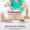 Btuty 5 Piece Wooden Percussion Set Musical Instrument Funny Interactive