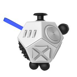 12 Sided Fidget Toys,Fidget Dodecagon Toys Anti-Anxiety,Relieves Stress and Autism for Kids ,Teens and Adults(White/A2)