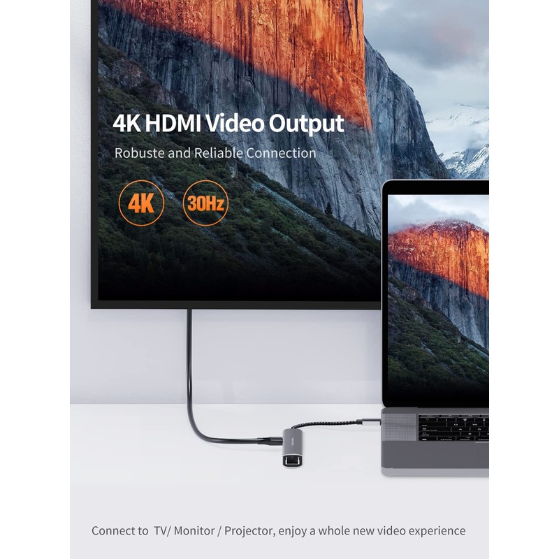 USB C Hub,CableCreation Adapter USB C Dongle for MacBook Pro,5