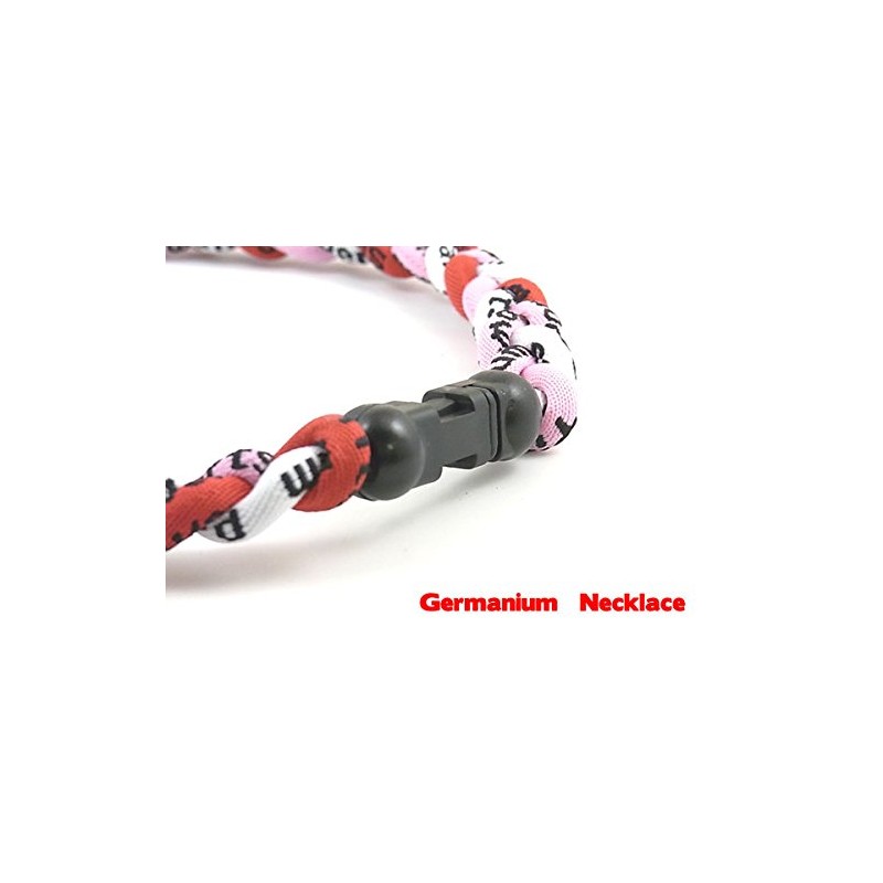 Braid Germanium Necklace: Sports Breath (Baseball, Soccer, Golf, etc.) (Red,